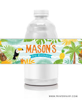 Luau Water Bottle Labels