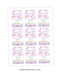Mermaid Birthday Favor Tag