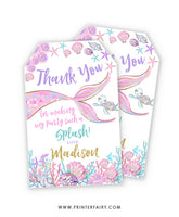 Mermaid Birthday Favor Tag