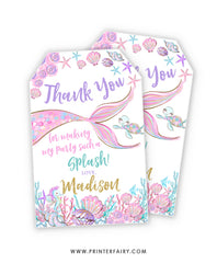 Mermaid Birthday Favor Tag