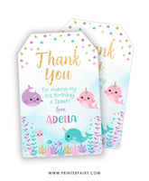 Narwhal Favor Tag