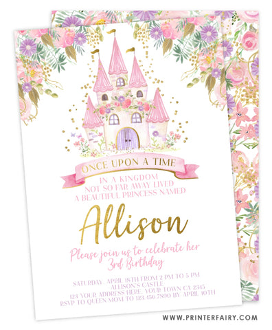 Once Upon a Time Castle Invitation