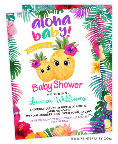 Pineapple Baby Shower Invitation