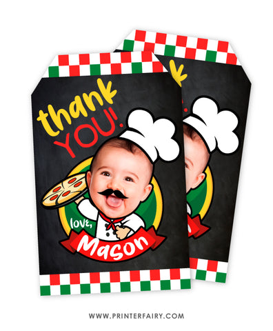 Pizza Favor Tags with Photo