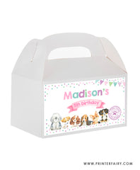 Puppies Box Carrier Label