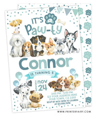 Puppies Birthday Invitation