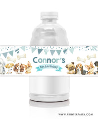 Puppies Water bottle labels