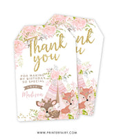 Woodland Tribal Favor Tag