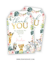 Tropical Jungle Favor Tags