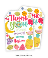 TuttiFrutti Birthday Favor Tags