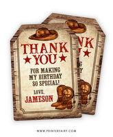 Western Favor Tag