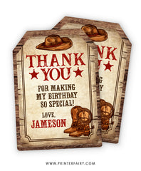 Western Favor Tag