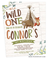 Wild One Birthday Invitation