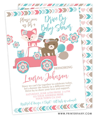 Woodland Drive By Baby Shower Invitation