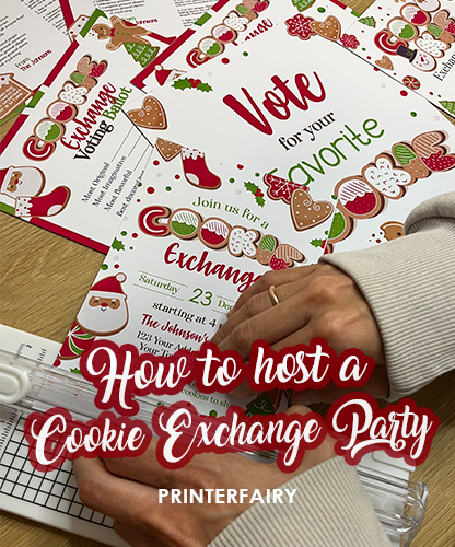 Cookie exchange christmas party printables