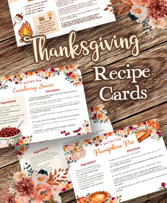 Thanksgiving Recipe Cards