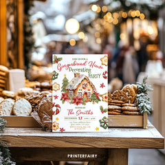 Gingerbread Decorating Party Invitation