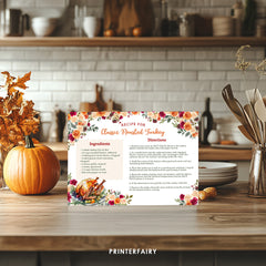 Thanksgiving Roasted Turkey Recipe Card