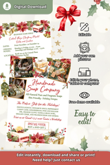 Christmas Market Flyer Template for Soap Crafters