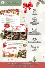 Christmas Market Candle Stall Flyer Template