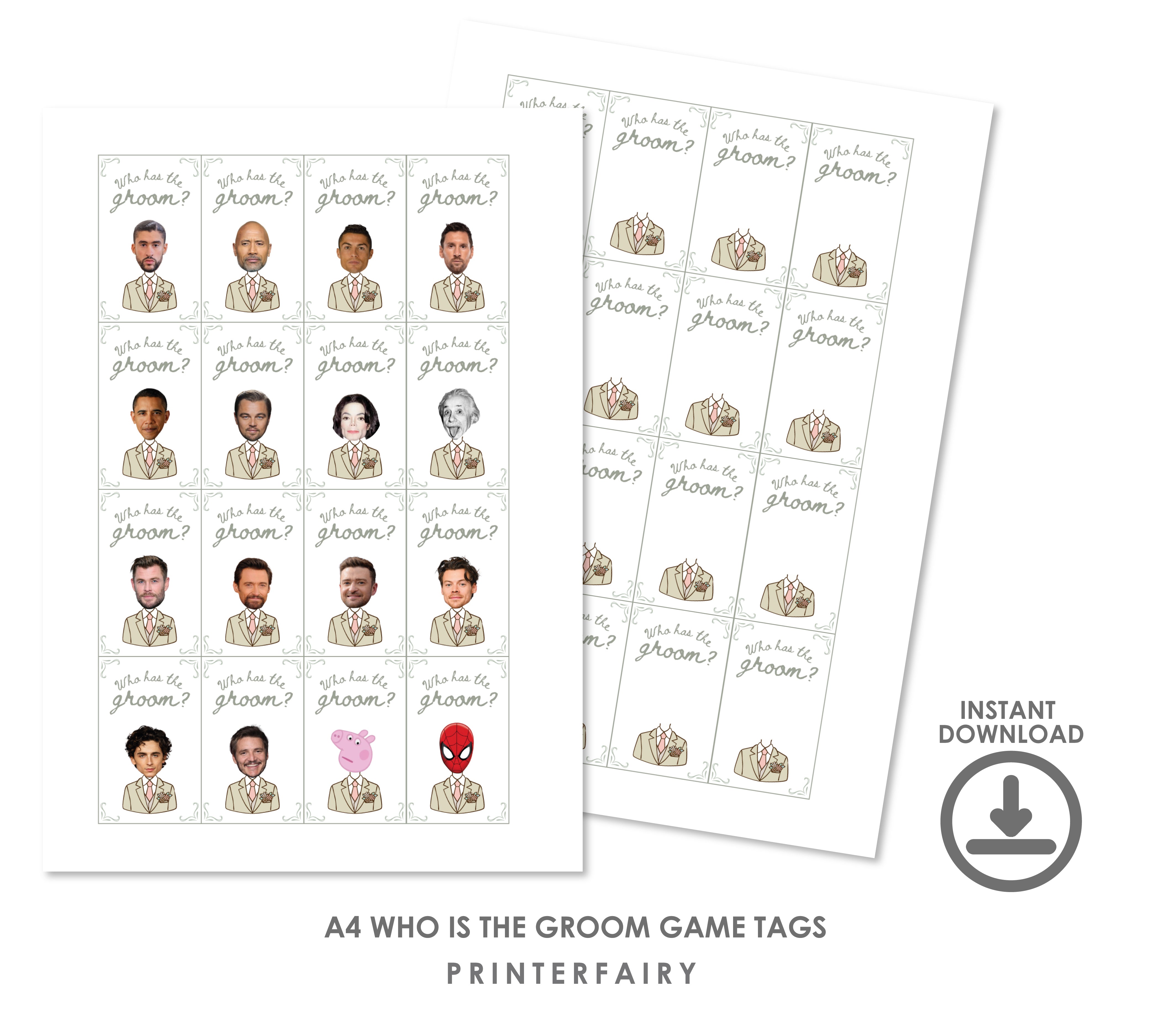 Who has the Groom? - Printable Game