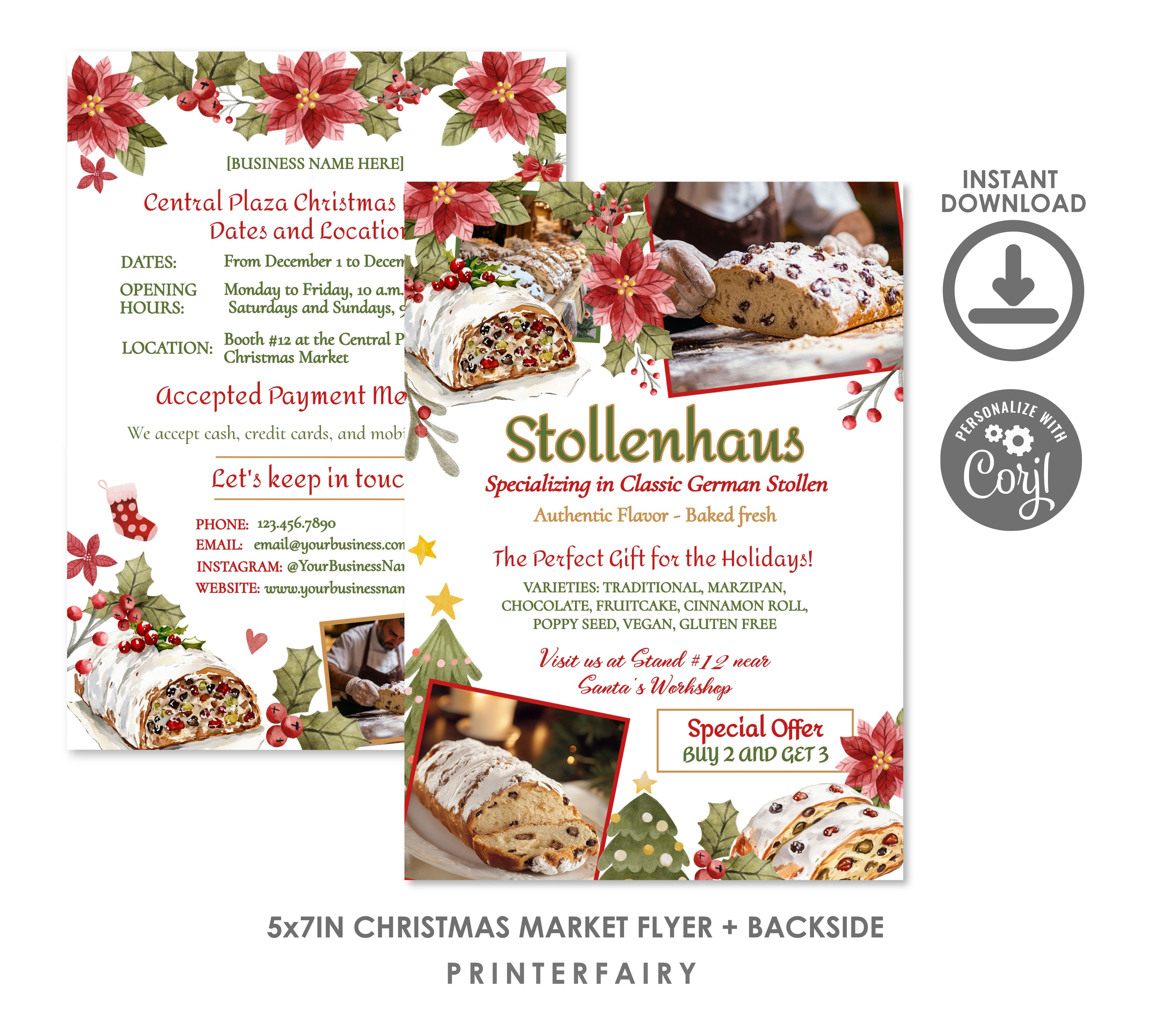 Stollen & Sweets - Christmas Market Flyer Template