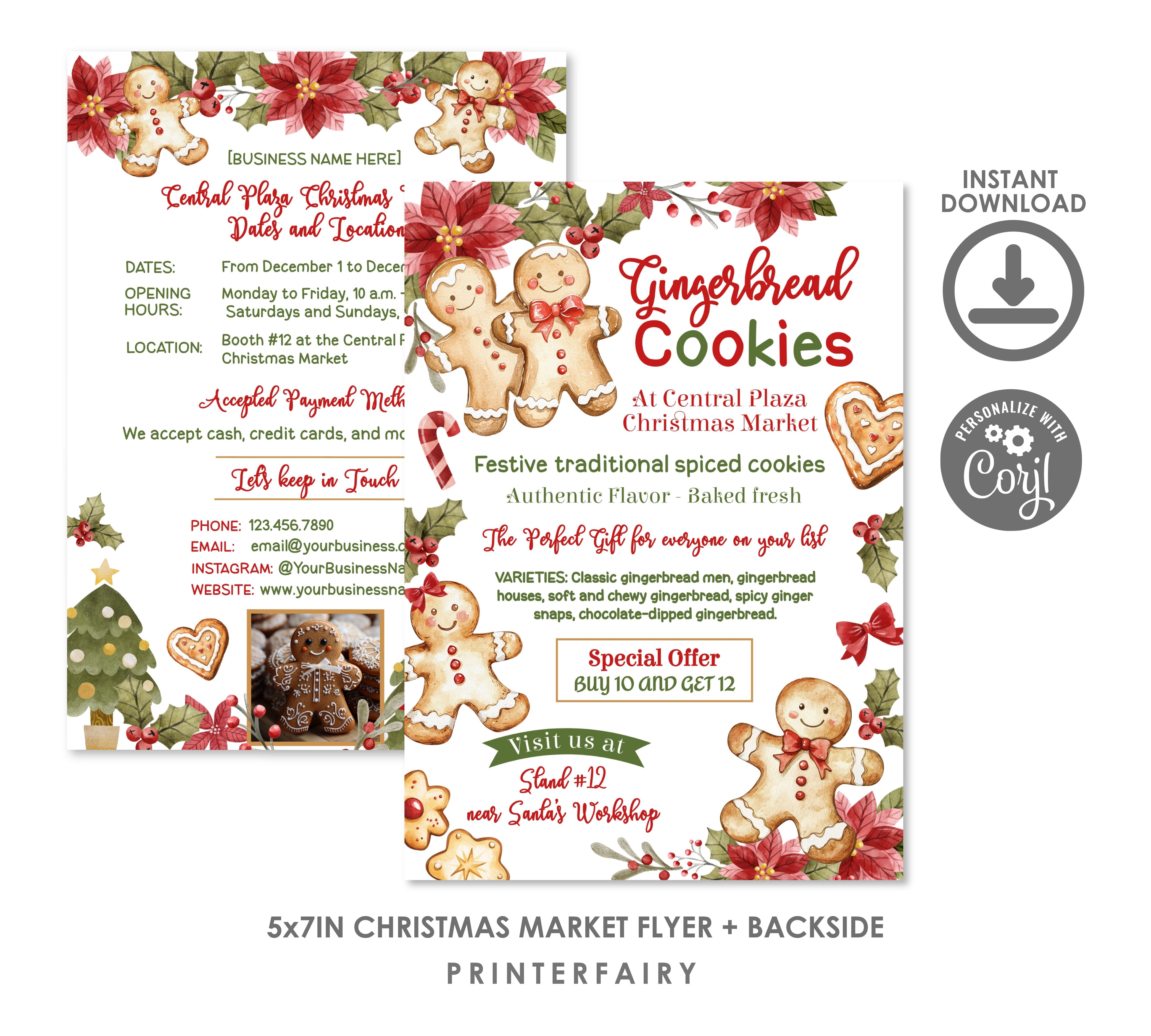 Gingerbread Cookies - Christmas Market Flyer Template