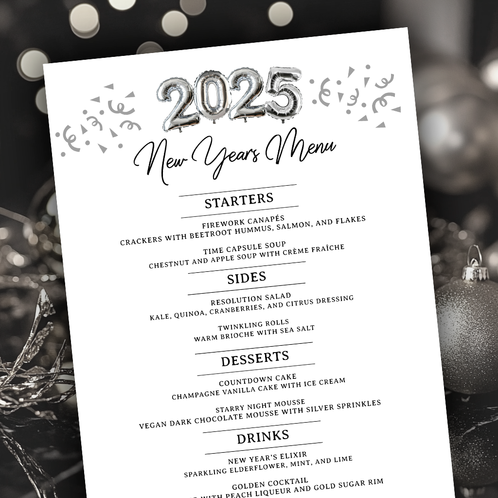 New Year's Menu Template