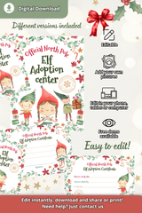 Elf Adoption Printable Set