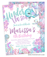 Under The Sea Birthday Invitation