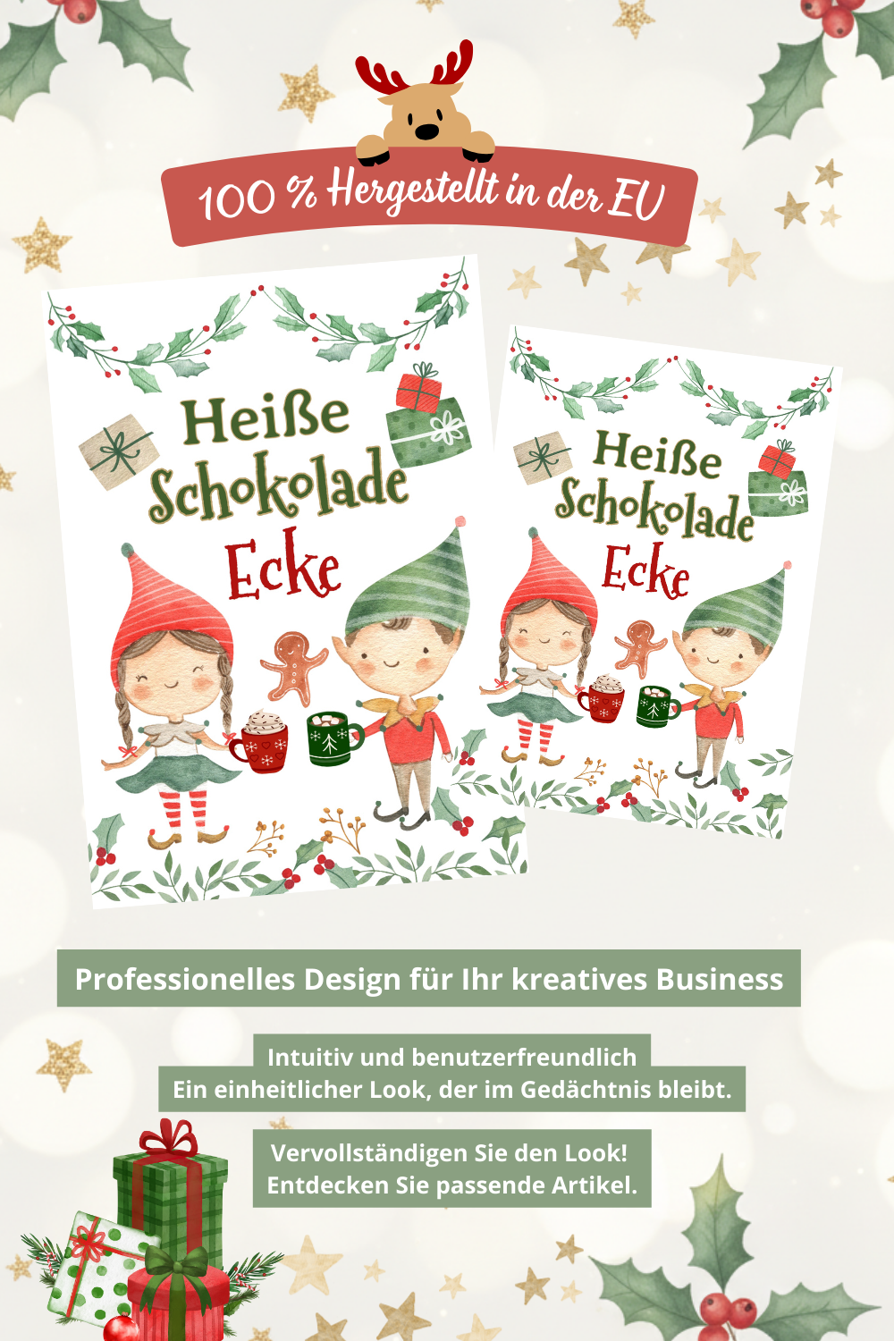 Heiße Schokolade Schild Vorlage