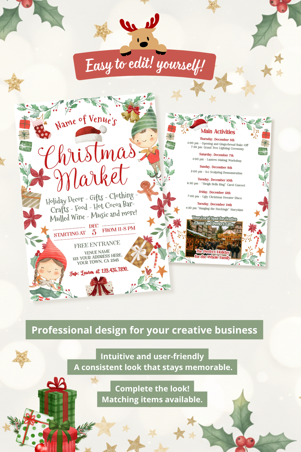 Editable Christmas Market Flyer Template
