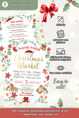 Christmas Market Editable Flyer Template