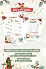Christmas Market Price List Template