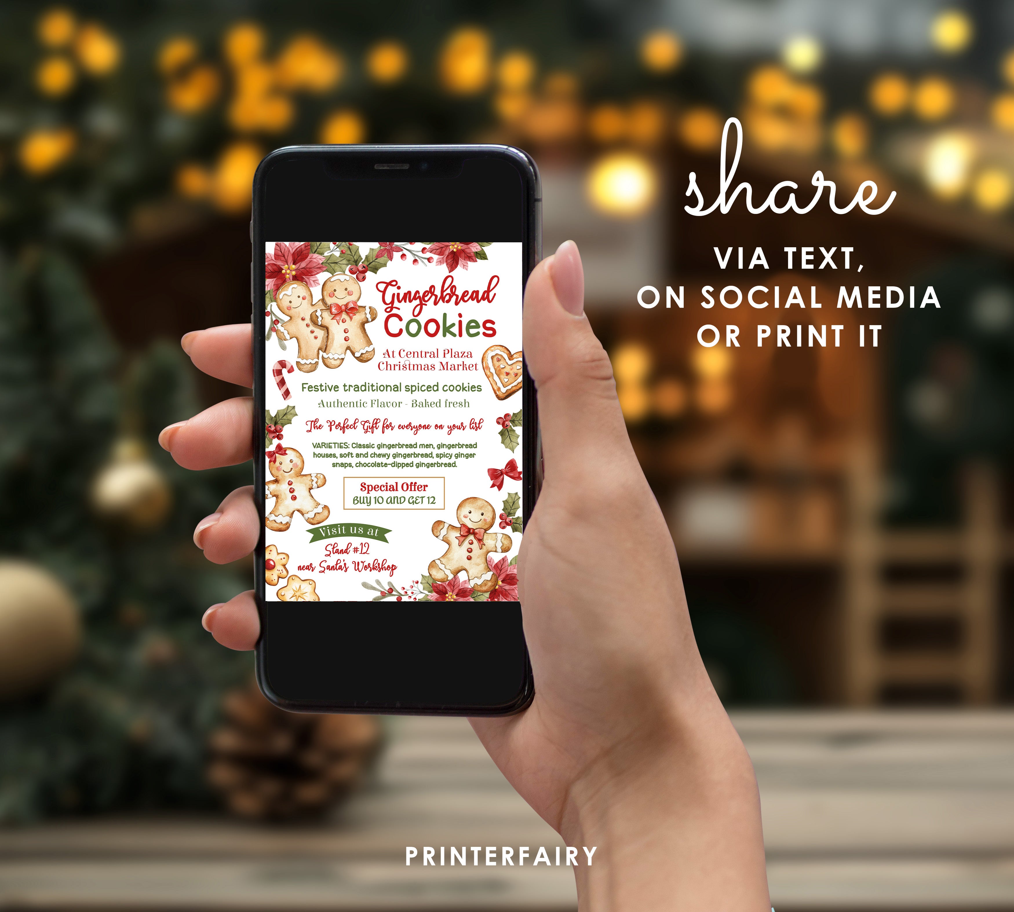 Gingerbread Cookies - Christmas Market Flyer Template