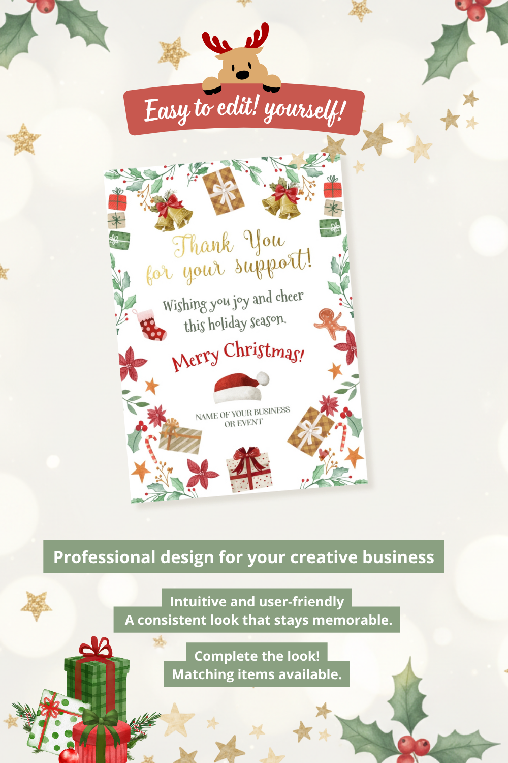 Thank You for Your Purchase Card and Tag Templates