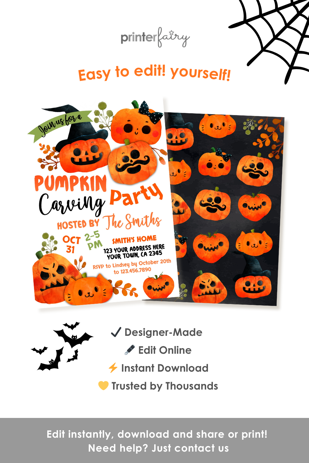 Pumpkin Carving Party Invitation