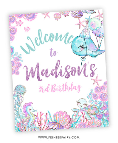 Under The Sea Party Welcome Sign
