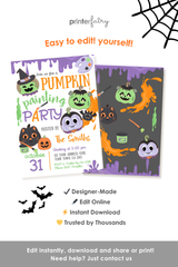 Pumpkin Painting Party Invitation