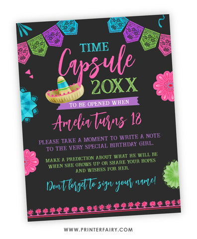 Fiesta Birthday Party Time Capsule