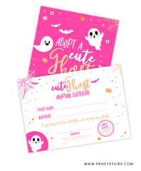 Pink Halloween Ghost Adoption Set