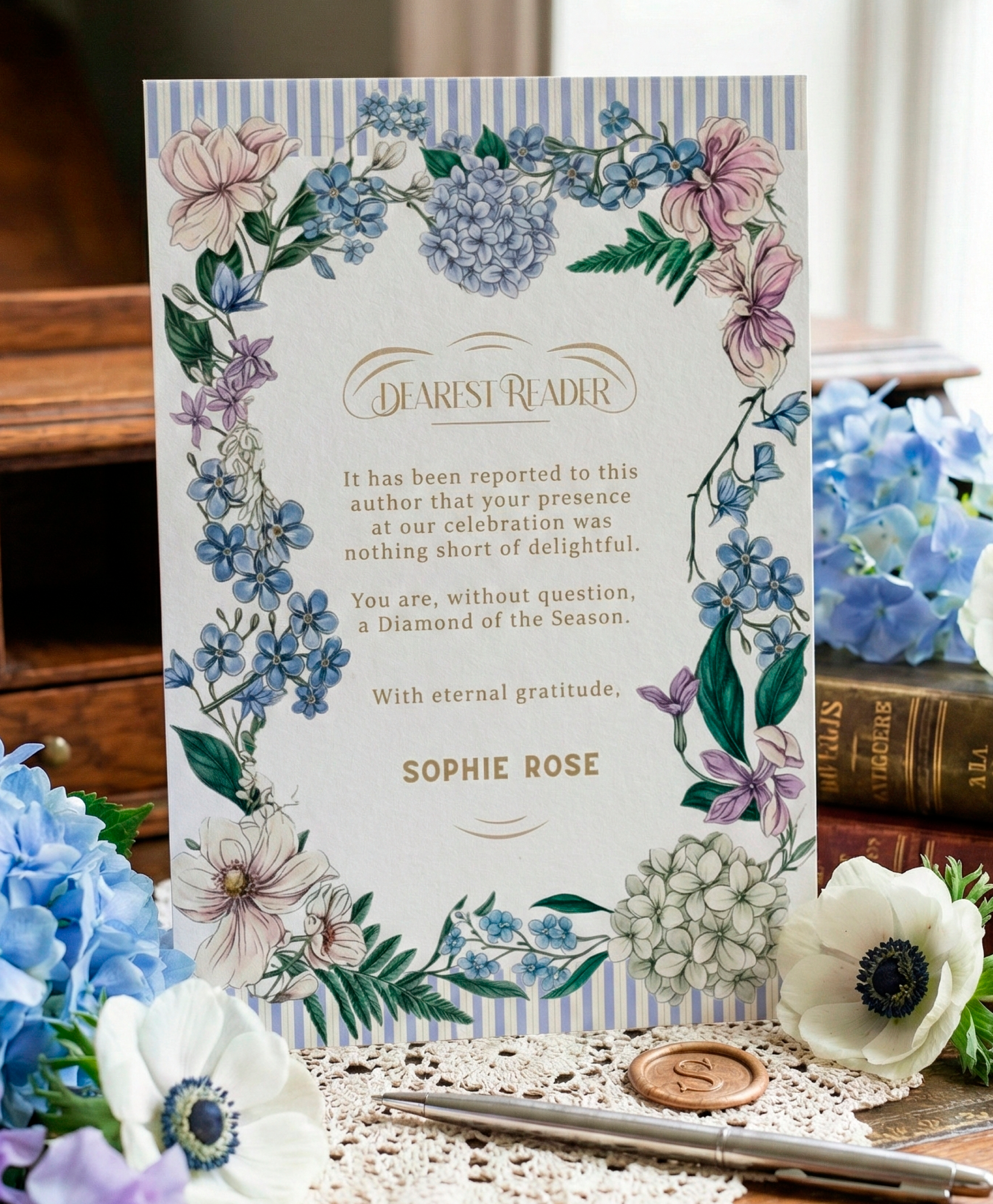Bridgerton Thank You Cards