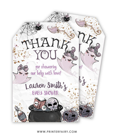 Halloween Baby Shower Favor Tags