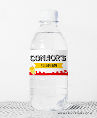 BBQ Birthday Party Water Bottle Label