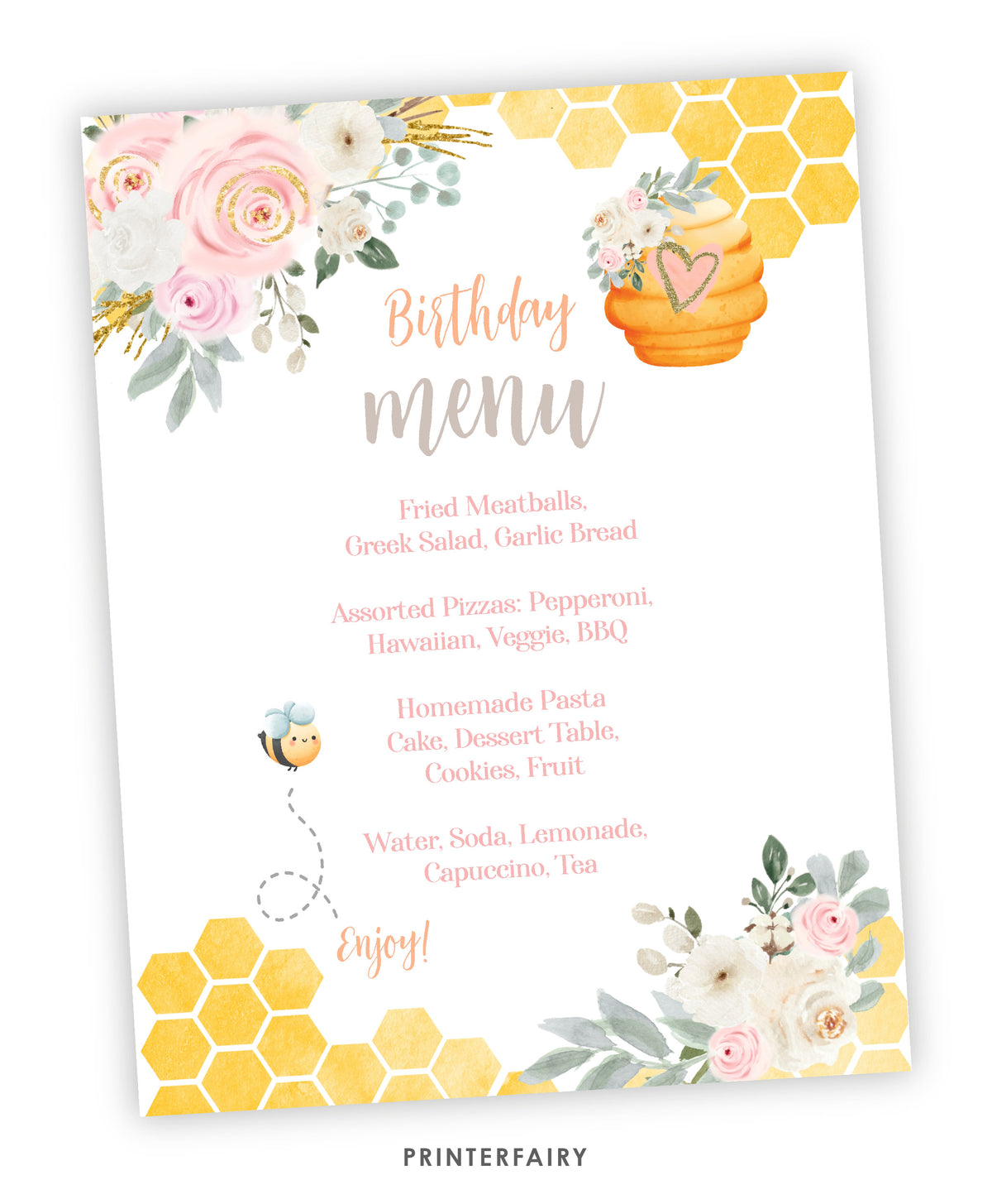 Bees Dinner Menu