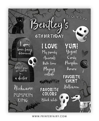 Halloween Birthday Board