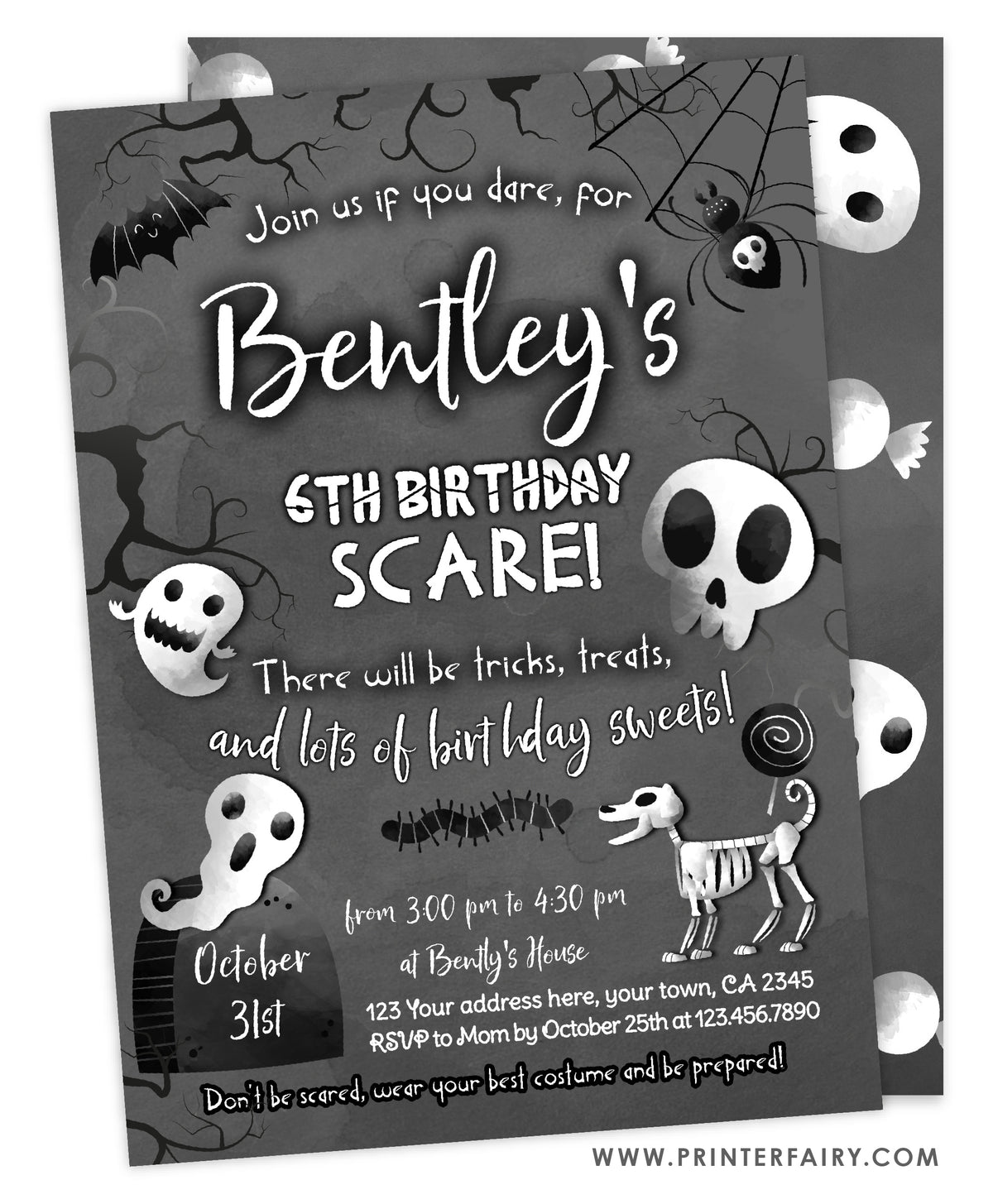 Halloween Birthday Party Invitation