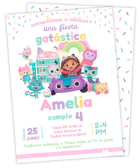 Pack imprimible de cumpleaños Gatástico – Editable y descarga instantánea