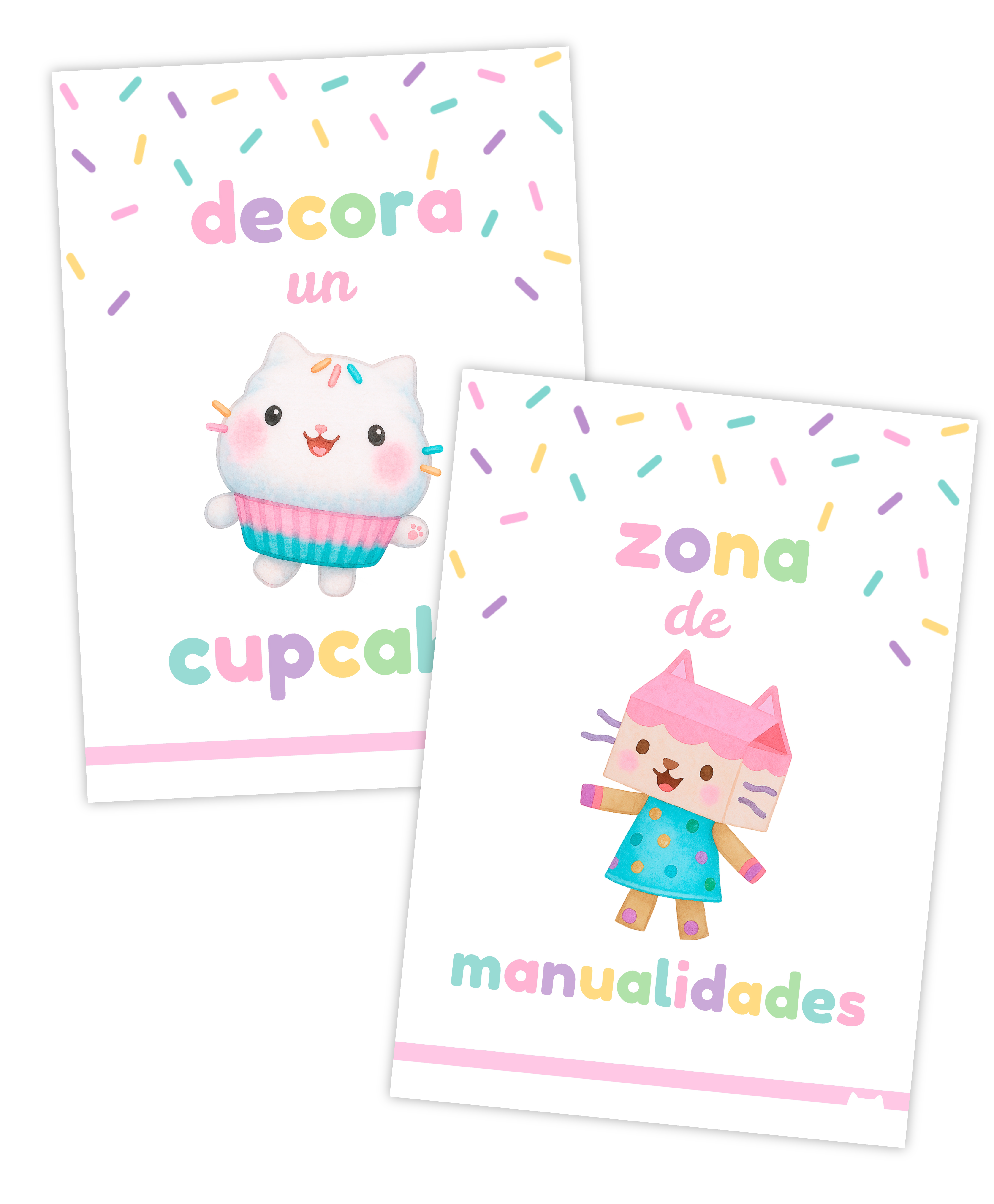 Pack imprimible de cumpleaños Gatástico – Editable y descarga instantánea