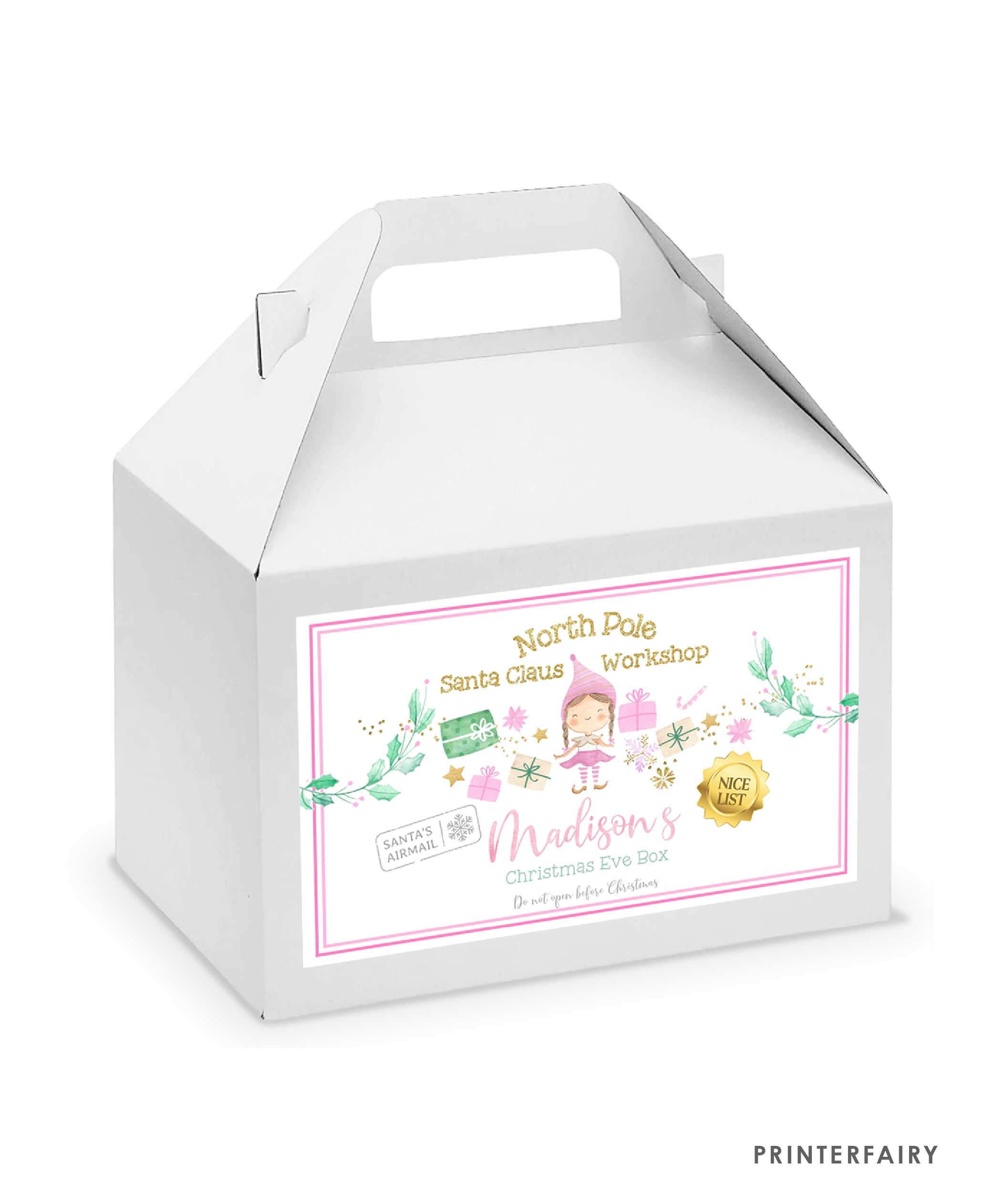 Elf Arrival Christmas Eve Box Label & Sign